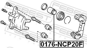 Piston, étrier de frein FEBEST 0176-NCP20F