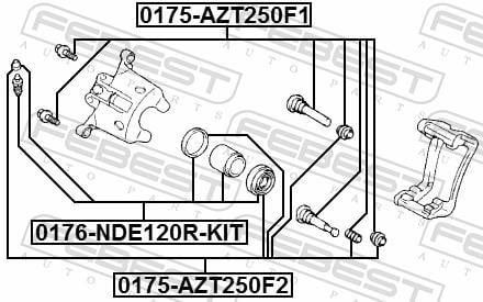 Pinça de travão FEBEST ref. 0176-NDE120R-KIT