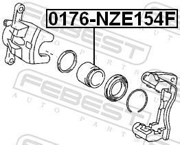 Piston, étrier de frein FEBEST ref. 0176-NZE154F