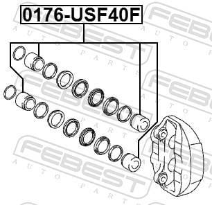 Piston, étrier de frein FEBEST ref. 0176-USF40F