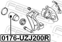 Piston, étrier de frein FEBEST ref. 0176-UZJ200R