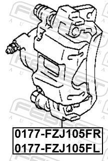 Étrier de frein FEBEST ref. 0177-FZJ105FL