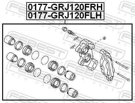 Étrier de frein FEBEST ref. 0177-GRJ120FRH