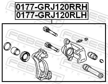 Étrier de frein FEBEST ref. 0177-GRJ120RRH