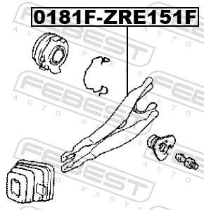 Fourchette de débrayage, embrayage FEBEST ref. 0181F-ZRE151