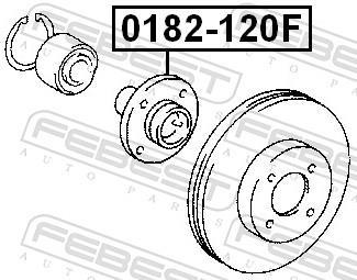 Cubo de rueda FEBEST ref. 0182-120F