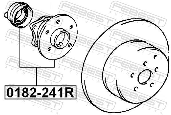 Moyeu de roue (Roulement de roue) FEBEST 0182-241R