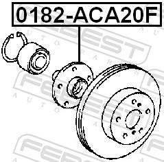 Moyeu de roue (Roulement de roue) FEBEST ref. 0182-ACA20F