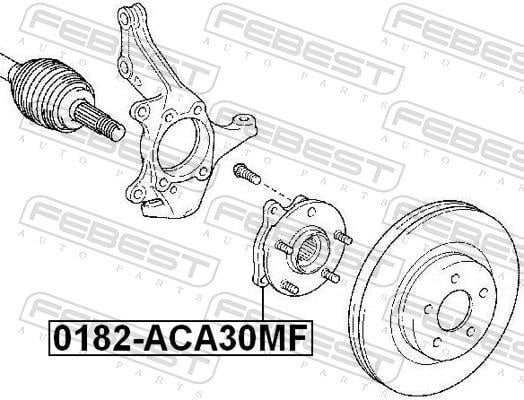 Moyeu de roue (Roulement de roue) FEBEST ref. 0182-ACA30MF