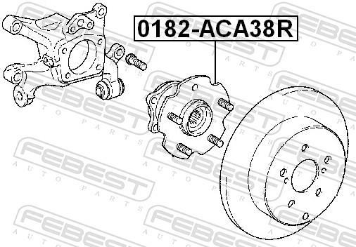 Moyeu de roue (Roulement de roue) FEBEST 0182-ACA38R