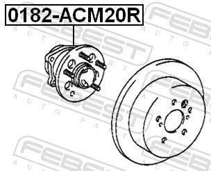 Moyeu de roue (Roulement de roue) FEBEST 0182-ACM20R