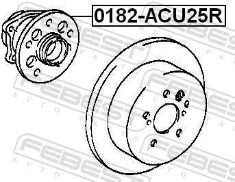 Moyeu de roue (Roulement de roue) FEBEST 0182-ACU25R