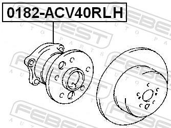 Moyeu de roue (Roulement de roue) FEBEST 0182-ACV40RLH