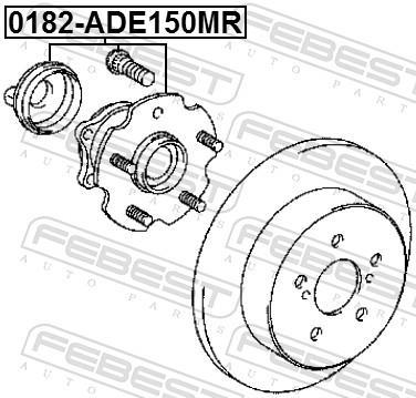 Moyeu de roue (Roulement de roue) FEBEST 0182-ADE150MR