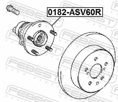 Moyeu de roue (Roulement de roue) FEBEST 0182-ASV60R