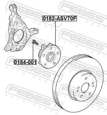 Moyeu de roue (Roulement de roue) FEBEST 0182-ASV70F