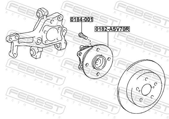 Moyeu de roue (Roulement de roue) FEBEST 0182-ASV70R