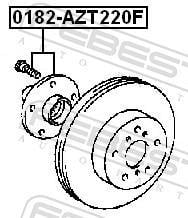 Cubo de rueda FEBEST ref. 0182-AZT220F