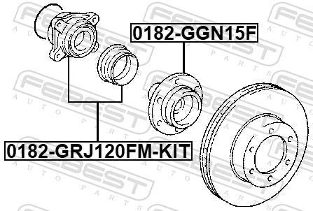 Moyeu de roue (Roulement de roue) FEBEST 0182-GGN15F