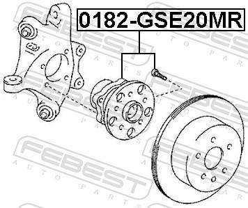 Moyeu de roue (Roulement de roue) FEBEST 0182-GSE20MR