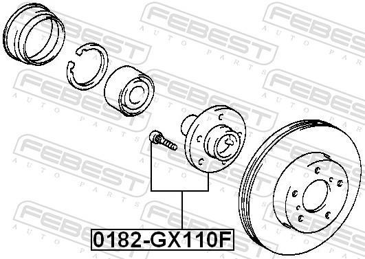 Moyeu de roue (Roulement de roue) FEBEST ref. 0182-GX110F