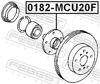 Moyeu de roue (Roulement de roue) FEBEST ref. 0182-MCU20F