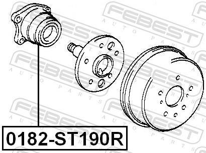 Moyeu de roue (Roulement de roue) FEBEST ref. 0182-ST190R