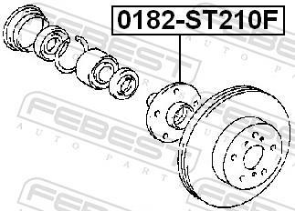 Moyeu de roue (Roulement de roue) FEBEST ref. 0182-ST210F