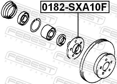 Cubo de rueda FEBEST 0182-SXA10F