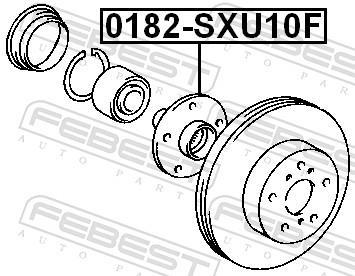 Moyeu de roue (Roulement de roue) FEBEST ref. 0182-SXU10F