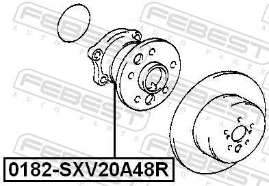 Moyeu de roue (Roulement de roue) FEBEST 0182-SXV20A48R