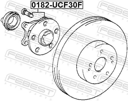 Moyeu de roue (Roulement de roue) FEBEST ref. 0182-UCF30F