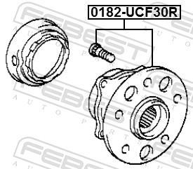 Moyeu de roue (Roulement de roue) FEBEST 0182-UCF30R