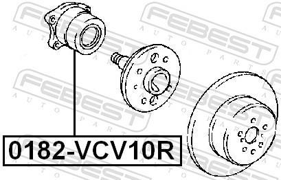Moyeu de roue (Roulement de roue) FEBEST 0182-VCV10R