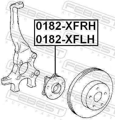 Moyeu de roue (Roulement de roue) FEBEST ref. 0182-XFRH