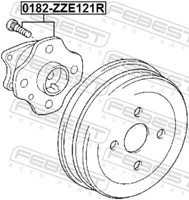 Moyeu de roue (Roulement de roue) FEBEST 0182-ZZE121R