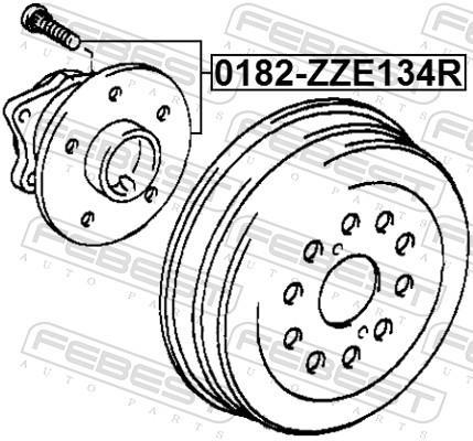 Moyeu de roue (Roulement de roue) FEBEST ref. 0182-ZZE134R