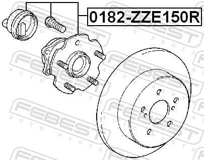 Moyeu de roue (Roulement de roue) FEBEST 0182-ZZE150R