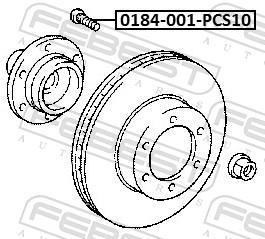 Pernos de fixação de roda FEBEST ref. 0184-001-PCS10