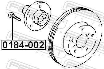 Boulon de roue FEBEST ref. 0184-002