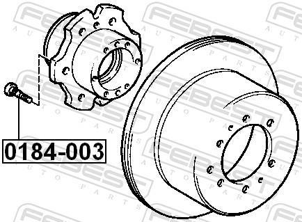 Pernos de fixação de roda FEBEST ref. 0184-003