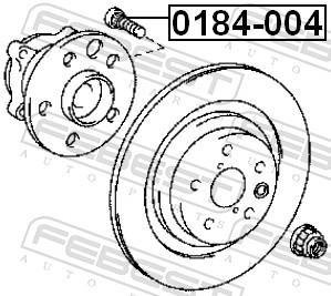Boulon de roue FEBEST ref. 0184-004