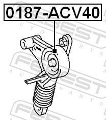 Rolo tensor da correia trapezoidal estriada FEBEST ref. 0187-ACV40