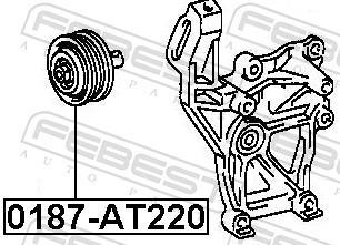 Rolo tensor da correia trapezoidal estriada FEBEST ref. 0187-AT220