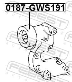 Rolo tensor da correia trapezoidal estriada FEBEST ref. 0187-GWS191