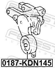 Rolo tensor da correia trapezoidal estriada FEBEST ref. 0187-KDN145