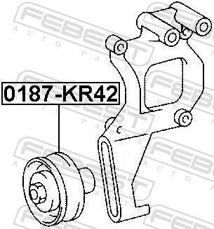 Rolo tensor da correia trapezoidal estriada FEBEST ref. 0187-KR42