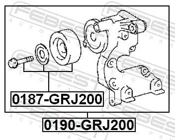 Tensor de correia trapezoidal estriada FEBEST ref. 0190-GRJ200