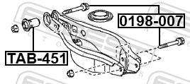 Boulon de fixation, bras transversal FEBEST ref. 0198-007