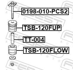 Boulon de fixation, bras transversal FEBEST ref. 0198-010-PCS2